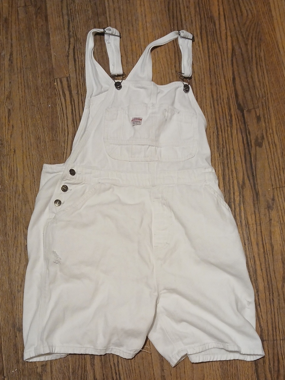 UNIONBAY White Denim Overalls with Front Pocket